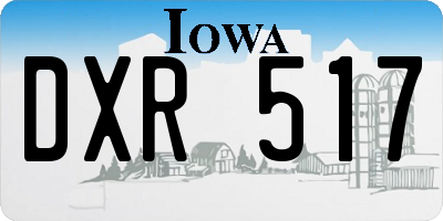 IA license plate DXR517