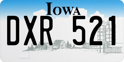 IA license plate DXR521
