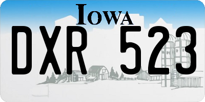 IA license plate DXR523