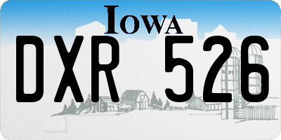 IA license plate DXR526