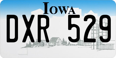 IA license plate DXR529