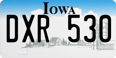 IA license plate DXR530