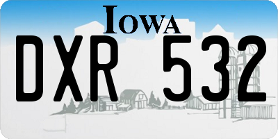 IA license plate DXR532