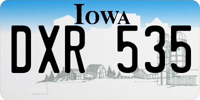 IA license plate DXR535