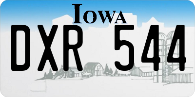 IA license plate DXR544