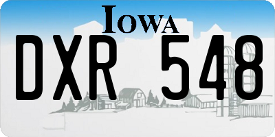 IA license plate DXR548