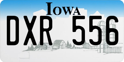IA license plate DXR556