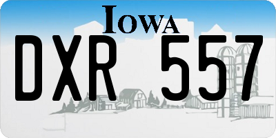 IA license plate DXR557