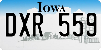 IA license plate DXR559