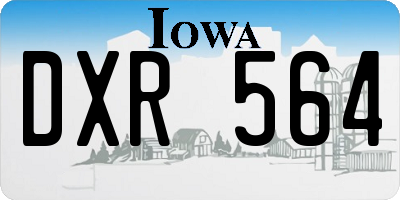 IA license plate DXR564