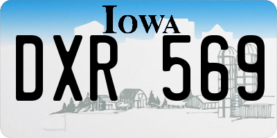 IA license plate DXR569