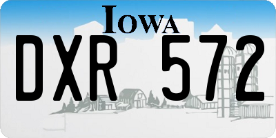 IA license plate DXR572