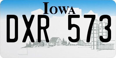 IA license plate DXR573