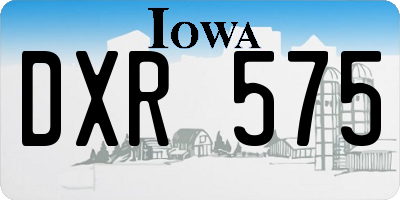 IA license plate DXR575