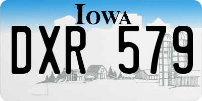 IA license plate DXR579