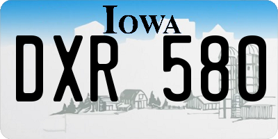 IA license plate DXR580