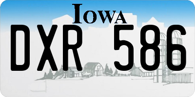 IA license plate DXR586