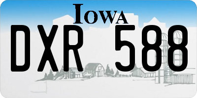 IA license plate DXR588