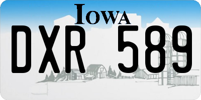 IA license plate DXR589