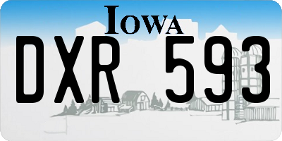 IA license plate DXR593