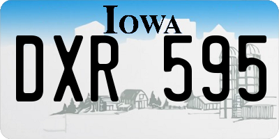 IA license plate DXR595