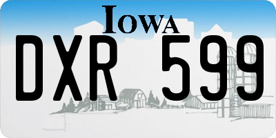 IA license plate DXR599