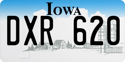 IA license plate DXR620