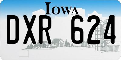 IA license plate DXR624