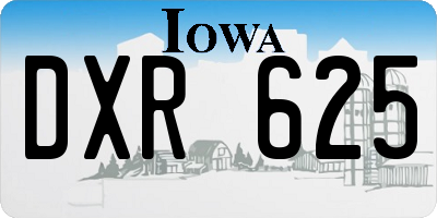 IA license plate DXR625