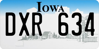 IA license plate DXR634