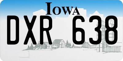 IA license plate DXR638