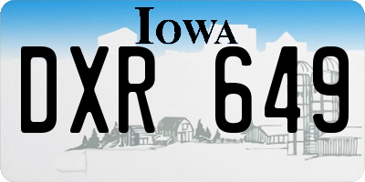 IA license plate DXR649