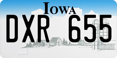 IA license plate DXR655