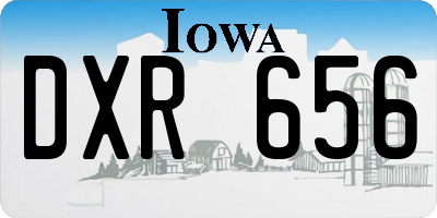 IA license plate DXR656
