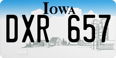 IA license plate DXR657