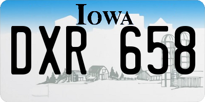 IA license plate DXR658