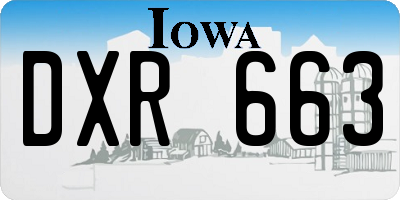 IA license plate DXR663