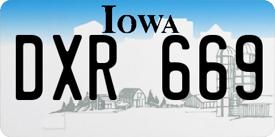 IA license plate DXR669
