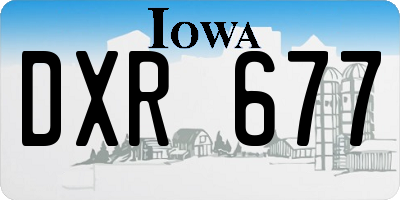 IA license plate DXR677