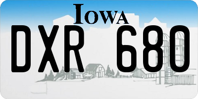 IA license plate DXR680