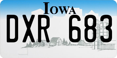 IA license plate DXR683