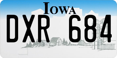 IA license plate DXR684