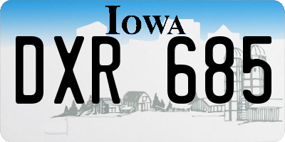IA license plate DXR685
