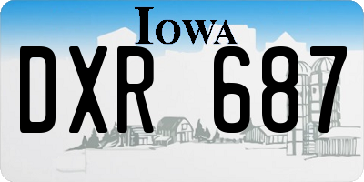 IA license plate DXR687