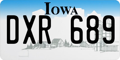 IA license plate DXR689