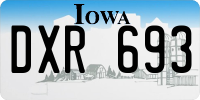 IA license plate DXR693