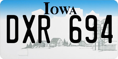 IA license plate DXR694
