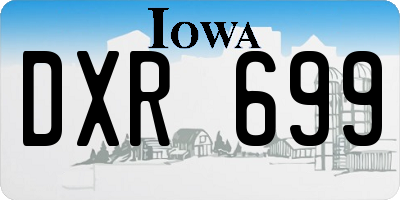 IA license plate DXR699