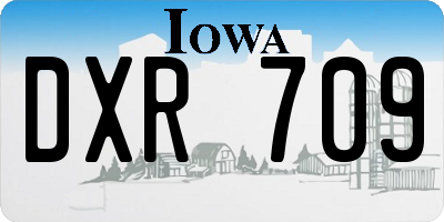 IA license plate DXR709