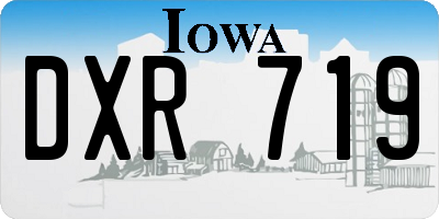IA license plate DXR719